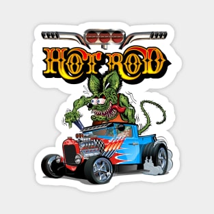 Cartoon retro hot rod Magnet