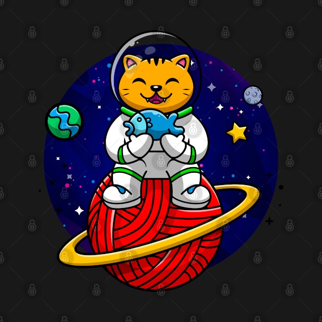 Cat Astronaut, space cat by Synthwave1950