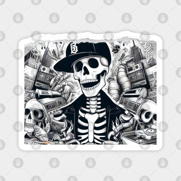 Bones Rapper Magnet by BukovskyART