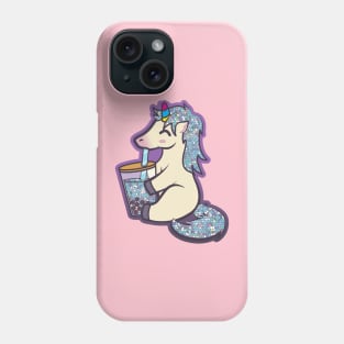 Unicorn Drinking Boba Tea Phone Case
