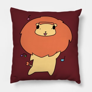 Dancing Headphones Lion Pillow