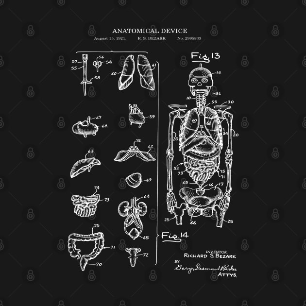 Medical Patent Print - Anatomical Skeleton by MadebyDesign