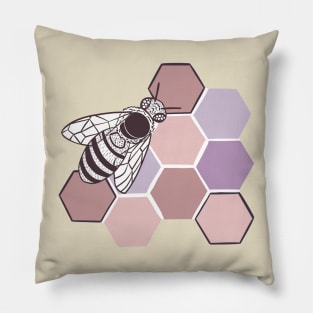 Bees and Hexagons Pillow