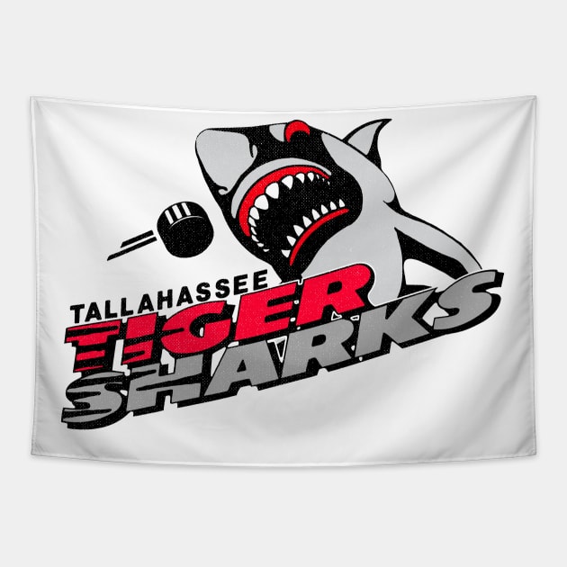 Defunct Tallahassee Tiger Sharks ECHL Hockey 1995 Tapestry by LocalZonly