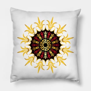 Gold Greek ornament Meander Pillow