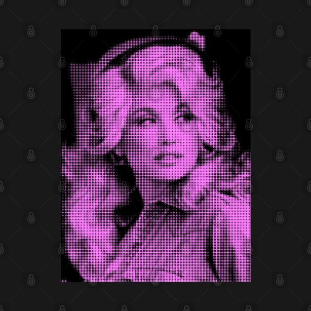 Dolly Parton Comic Art Pink by PengellyArt