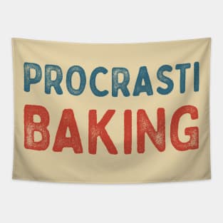 Procrastibaking typography Tapestry