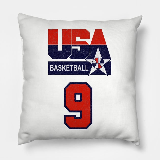 USA DREAM TEAM 92 - Vintage/ Worn Out Look!!! Pillow by Buff Geeks Art