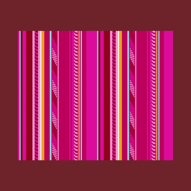 Pink Funky Stripes by Carolina Díaz