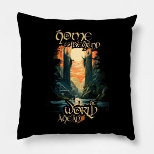 Home is Behind, the World Ahead - Stone Guardians - Fantasy Pillow