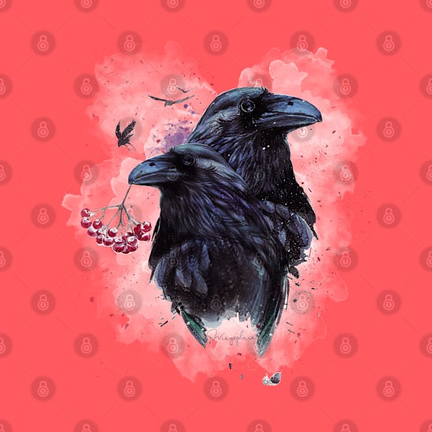 Watercolor Ravens: Made for Wingspan Game Players! by Graphics Gurl