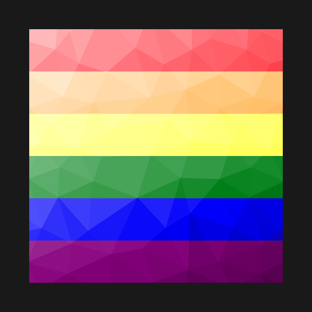 LGBT flag rainbow lines geometric mesh pattern by PLdesign