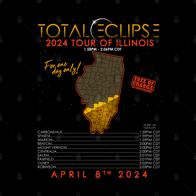 Total Solar Eclipse 2024 Tour of Illinois by NerdShizzle