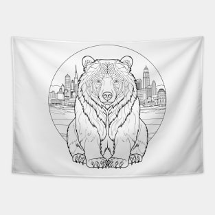 Grizzly Bear Animal Freedom World Wildlife Wonder Vector Graphic Tapestry