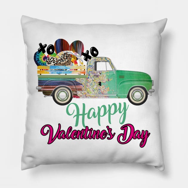 Happy Valentines Day Pillow by Diannas