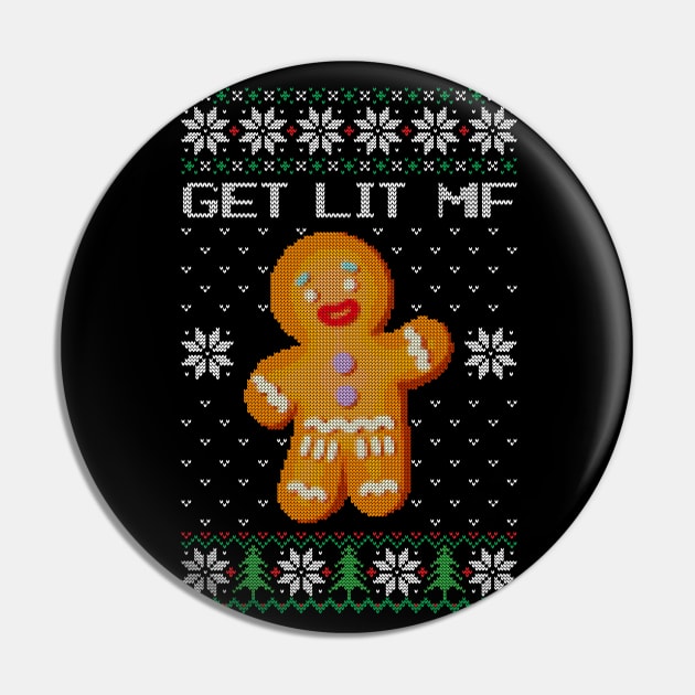 Ugly Sweater - Lets Get Lit Mf Pin by NOSSIKKO