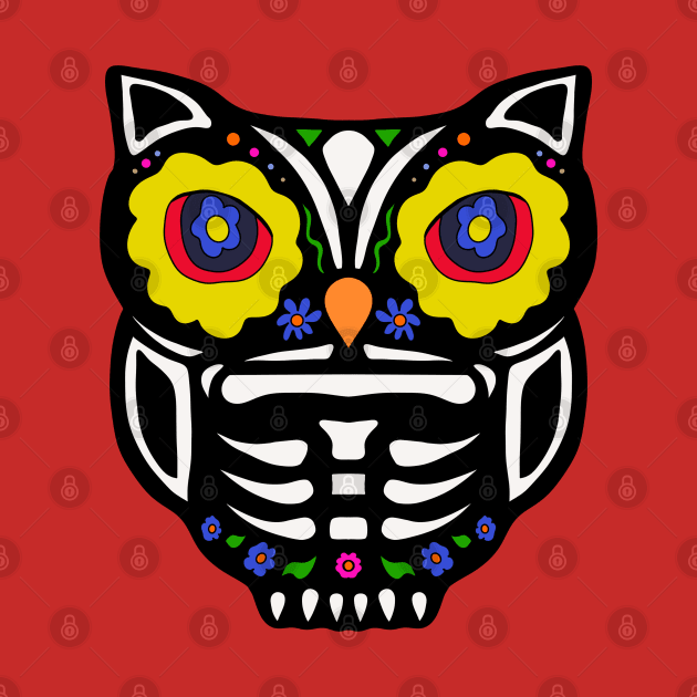 Adorable Sugar Skull Owl by DiegoCarvalho