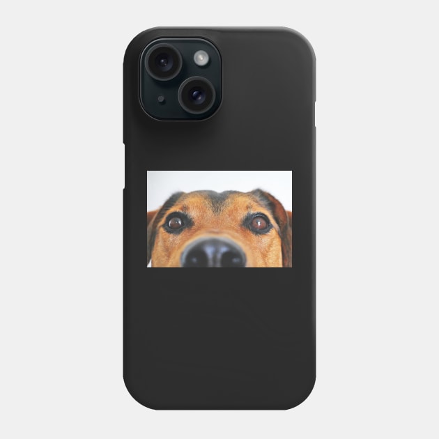 Cute Dog Face Phone Case by Prairie Ridge Designs