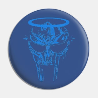 MF Doom Mask Angel Blue Pin