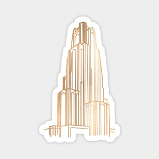 Rose Gold Cathedral of Learning Magnet