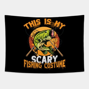 Fishing Pumpkin Halloween Custome Funny Ideas For Men Women Tapestry