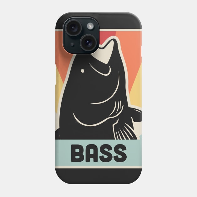 Vintage Style BASS Fishing Poster Phone Case by MeatMan