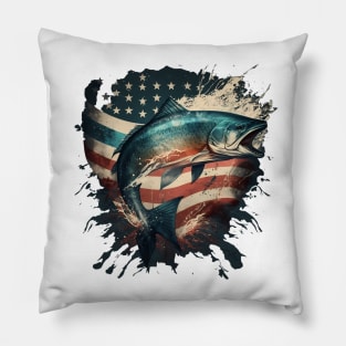 fishing america Pillow