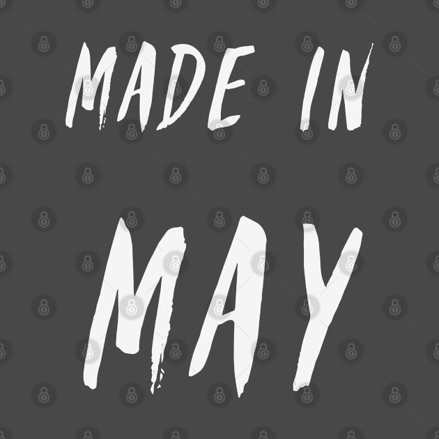 Made in May simple text design by Wolshebnaja