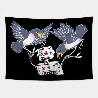 Bird vs. Robot Tapestry