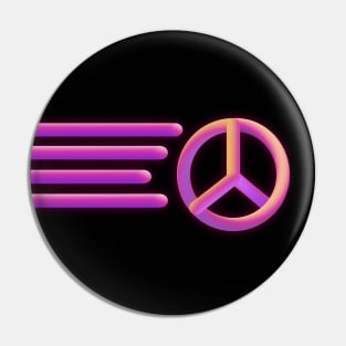 Neon Pink PEACE Pin