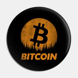 Vintage BitCoin To The Moon Crypto Token Cryptocurrency Wallet Birthday Gift For Men Women Pin