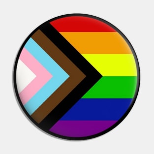 Progress Pride Rainbow Flag For Inclusivity Pin