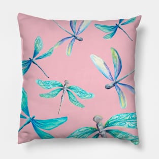 Dragonfly Blue Pillow