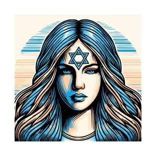 Fierce Jewish Woman with Star of David T-Shirt