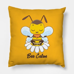 Bee calm design Pillow