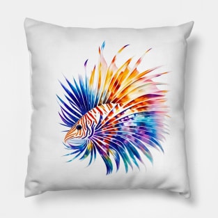 Sea Creature Watercolor Style - AI Art Pillow