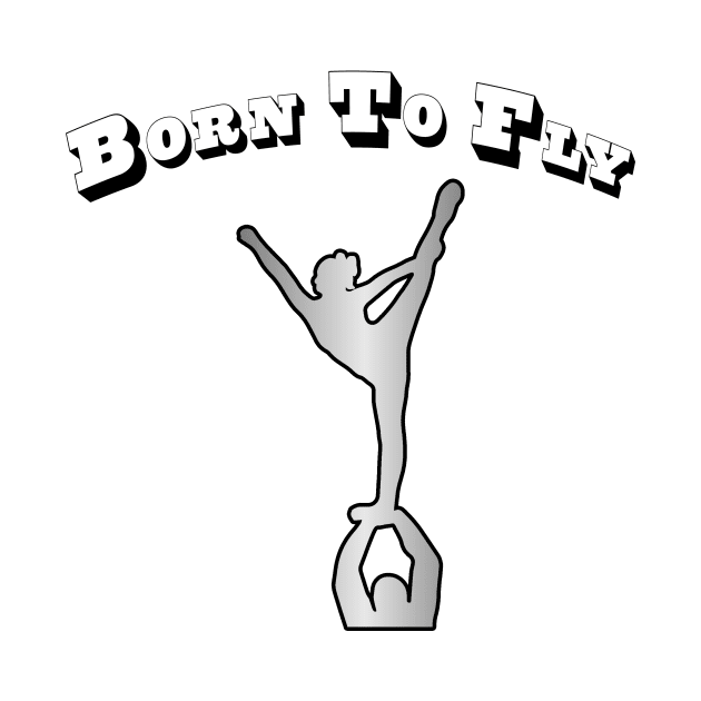 Born to Fly Cheer Design in Silver by PurposelyDesigned