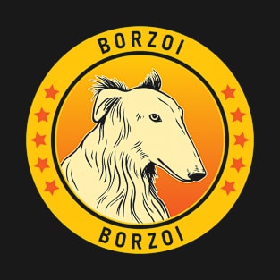 Borzoi Dog Portrait T-Shirt