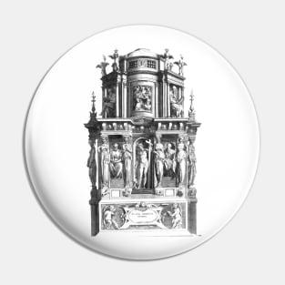 Baroque altar of Christian sculptures Pin