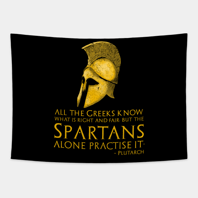 All Greeks know what is right, but only the Spartans do it - Plutarch Tapestry by Styr Designs