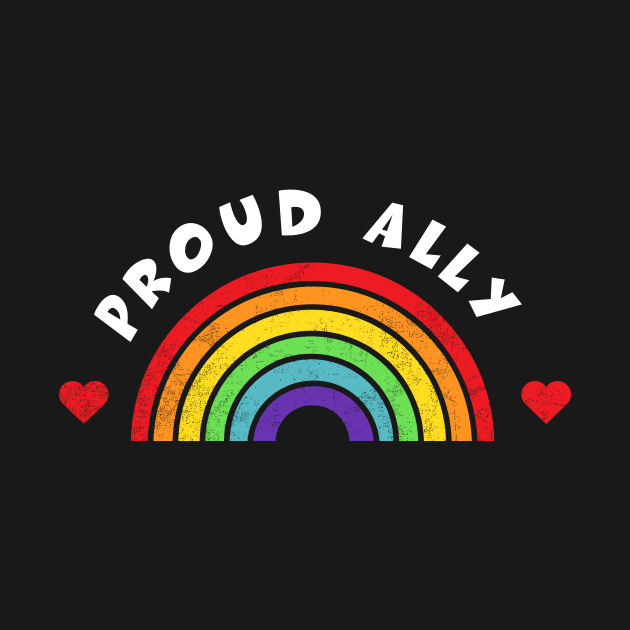 Proud ally T-shirt LGBT Pride Shirt LGBTQ Supporter Pride Month Gift Gay Pride by NickDezArts