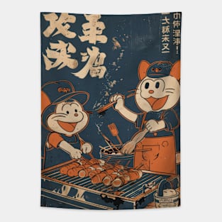 Vintage  BBQ Fun Tapestry