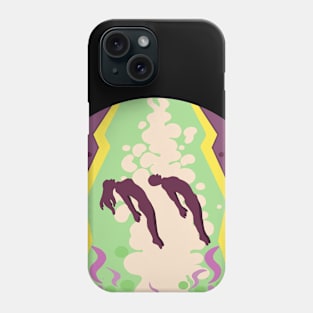 Man and Woman being abducted from planet Earth Phone Case