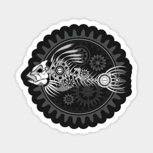 White Fish Skeleton Magnet