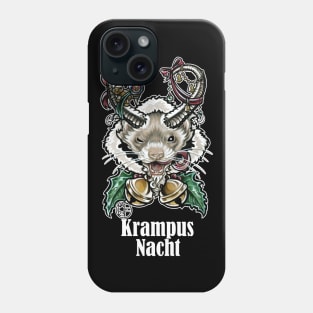 Krampus Ferret - Krampus Nacht - White Outlined Version Phone Case