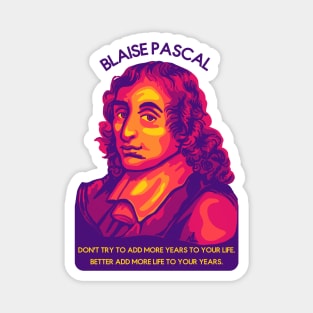 Blaise Pascal Portrait and Quote Magnet