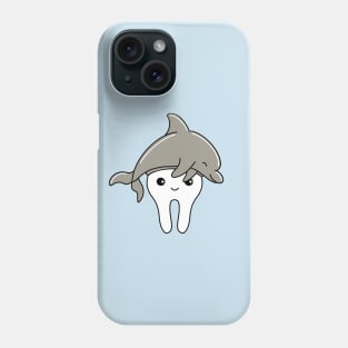 Cute Molar with Dolphin hat illustration - for Dentists, Hygienists, Dental Assistants, Dental Students and anyone who loves teeth by Happimola Phone Case