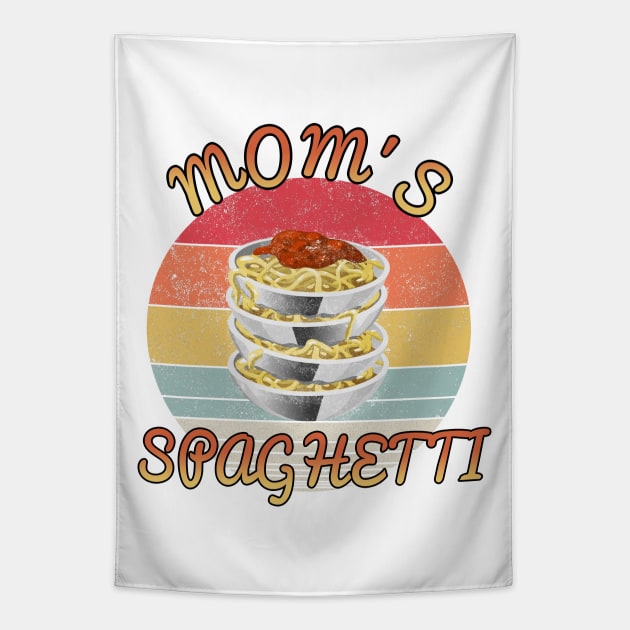 Mom's spaghetti // Funny sunset design Tapestry by PGP