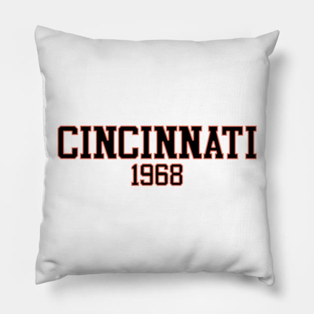 Cincinnati 1968 (variant) Pillow by GloopTrekker