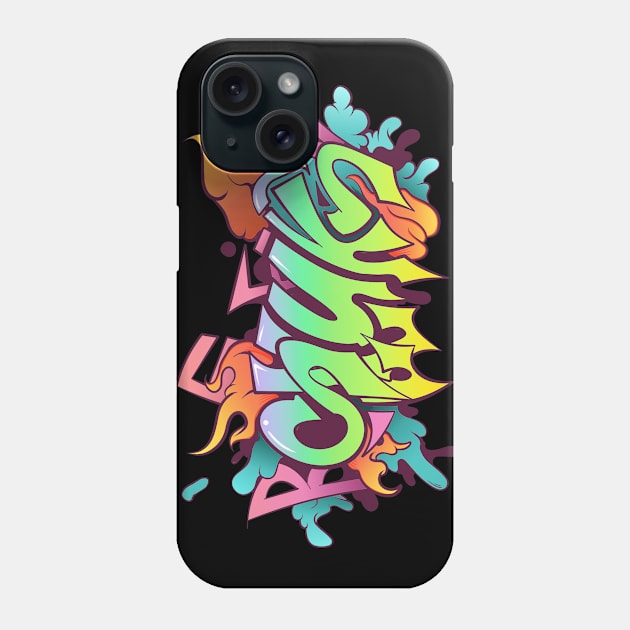 Dope Slluks logo design graffiti drawing Phone Case by slluks_shop